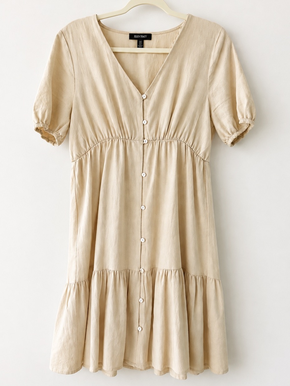 Ellen Tracy Women s Tiered Dress with Button Closure
